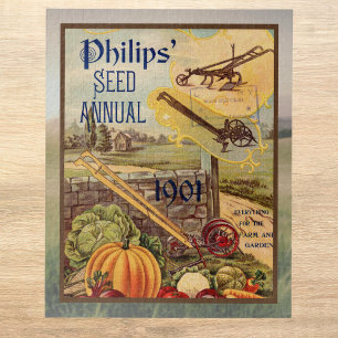Samenkatalog n Packet Vintage 1901 Herbsternte Puzzle