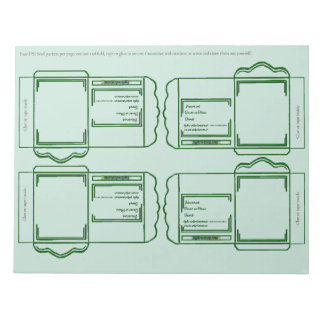 Samenpackung grünes DIY Notizbuch Notizblock