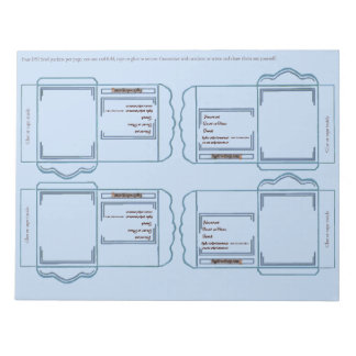 Samenpackung hellblaues DIY-Notizbuch Notizblock