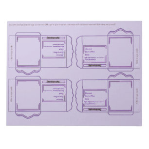 Samenpackung lila DIY Notizblock