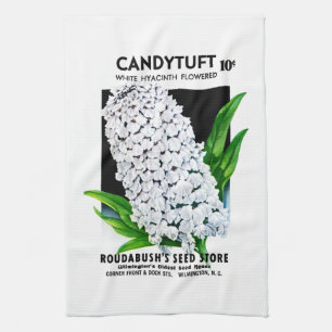 Samenpackungsetikett Schleifenblume Geschirrtuch