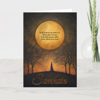 Samhain Autumn Grußkarte, benutzerdefinierbar Dankeskarte