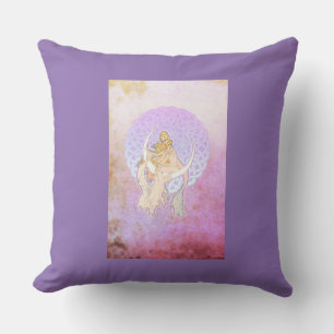 Samhain Greetings Lunar Goddess Throw Pillow Kissen
