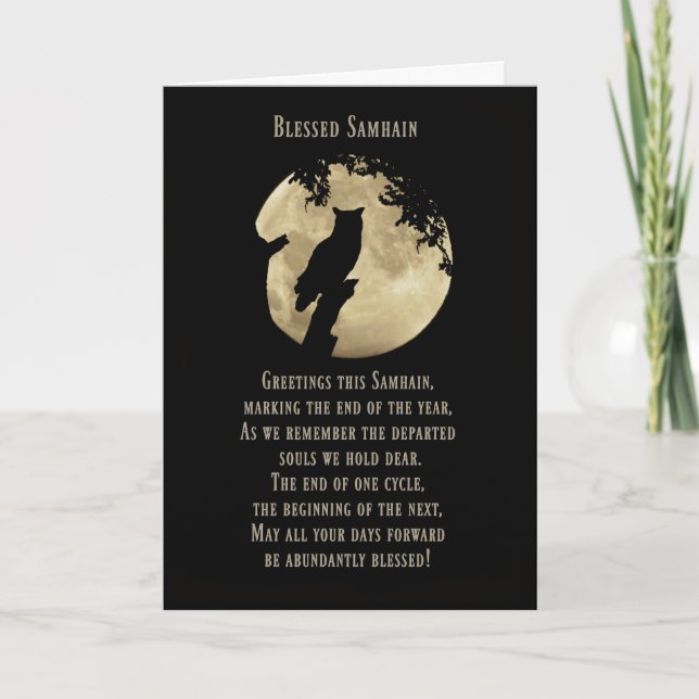 Samhain-Karten, gesegnet Samhain mit eigenen und m Karte (Vorderseite)