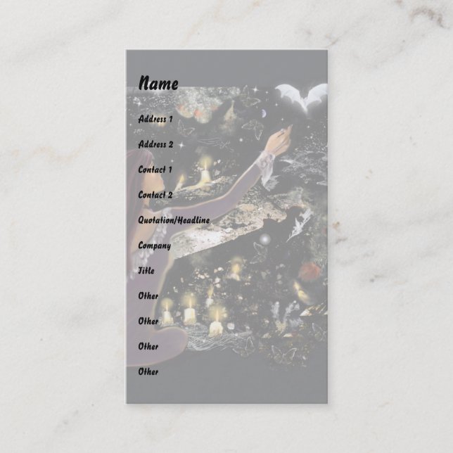 Samhain Mystique! Visitenkarte (Vorderseite)