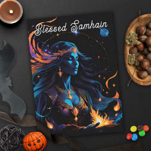 Samhain Pagan Hexe Seligen Halloween Herbstnacht Karte