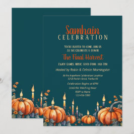 Samhain Party Fall Pumpkins & Candles Einladung
