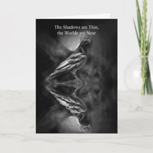 Samhain Raven Crow Segen-Gedichtkarte Karte