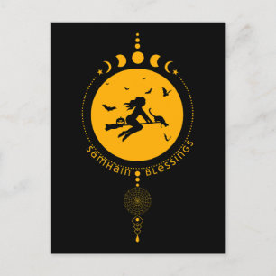 Samhain Segen, Hexe Postkarte