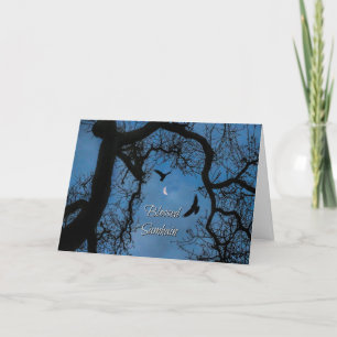 Samhain Segen, Raven, Halbmond und Eiche Karte