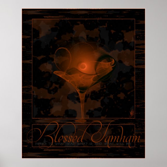 Samhain Toast Fee Martini Kunst Poster (Vorne)