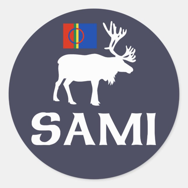 Sami, das "Volk der acht Jahreszeiten"-Sticker Runder Aufkleber (Vorderseite)