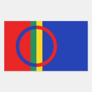 Sami Flag Rechteckiger Aufkleber