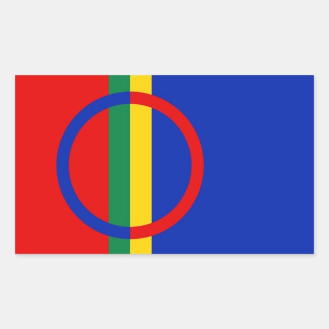 Sami Flag Rechteckiger Aufkleber (Vorderseite)