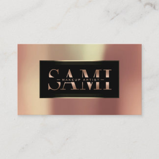 Sami Metallic Rose Gold Black Frame Vip Visitenkarte