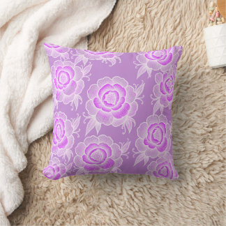 Sami 💜 Purpur Barock Blumenmuster Kissen