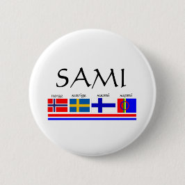 Sami und skandinavische Flaggen Button