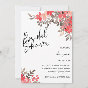 Samia Floral Brautparty Einladung