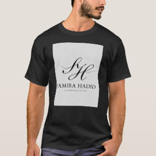 Samira Hadid Monogramm Luxus T-Shirt