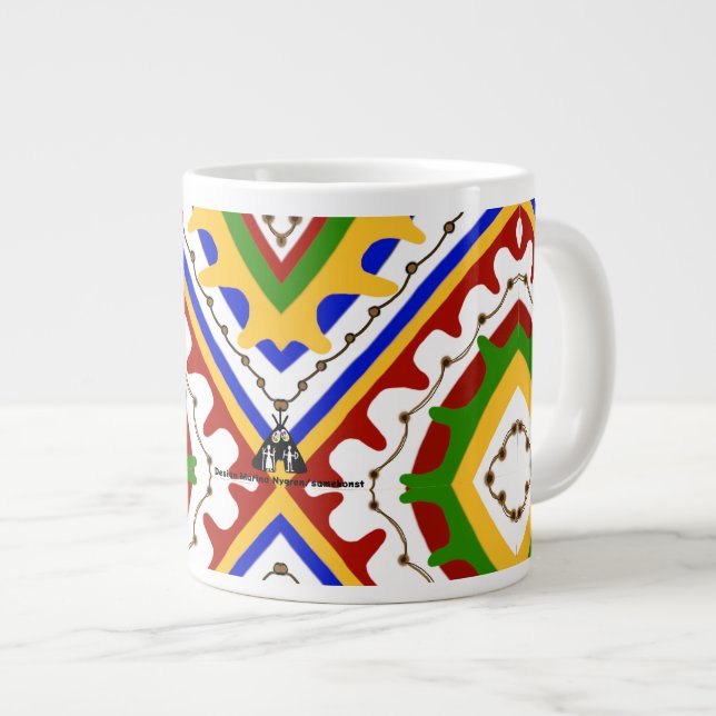 Samisk mönster Jumbo-Tasse (Vorderseite Rechts)