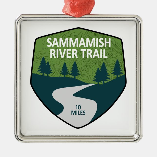 Sammamish River Trail Washington Ornament Aus Metall (Vorne)