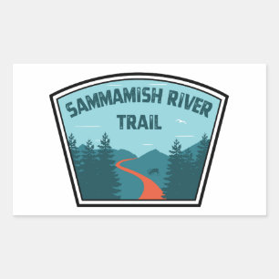 Sammamish River Trail Washington Rechteckiger Aufkleber