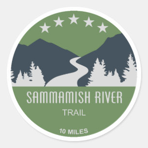 Sammamish River Trail Washington Runder Aufkleber