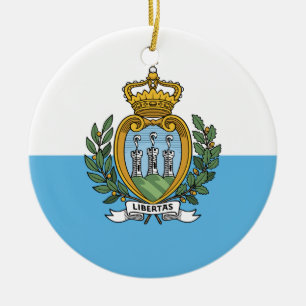 Sammarinese Flagge Verzierung Keramikornament
