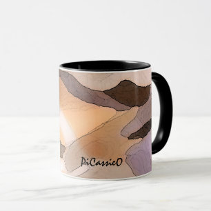 Sammelbare subtile Farbabstrakte Kunst-Tasse Tasse