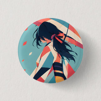 Sammelbarer Anime-Button 11 Unter dem Sonnenschirm Button