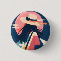 Sammelbarer Anime-inspirierter Button 2Sunlit Wand