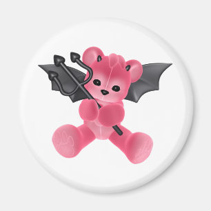 ♥ sammelbares Kunst ♥ Teufel-Teddybär ♥ (be Magnet