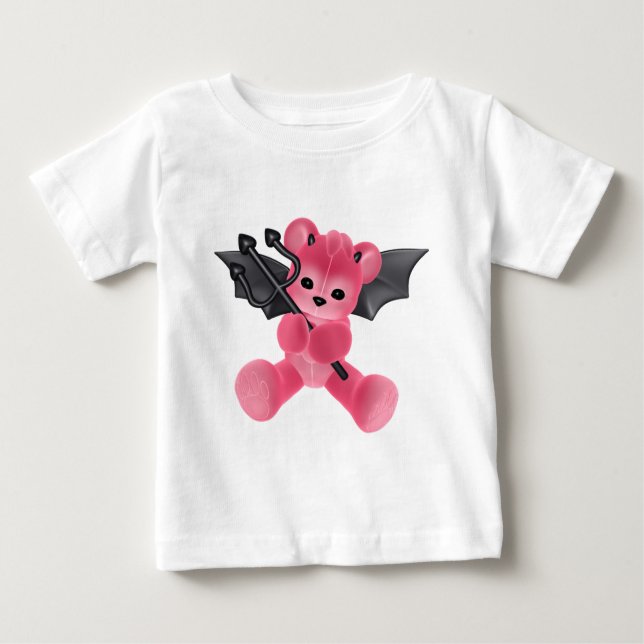 ♥ sammelbares Kunst ♥ Teufel-Teddybär ♥ (bear5) Baby T-shirt (Vorderseite)