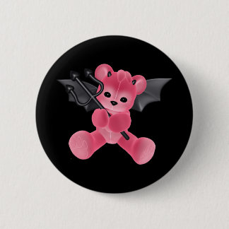 ♥ sammelbares Kunst ♥ Teufel-Teddybär ♥ (bear5) Button