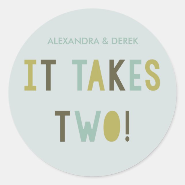 Sammelhefter // Aqua Runder Aufkleber (Vorderseite)