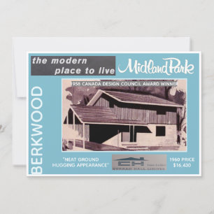 Sammelkarte des Midland Park House Model Einladung