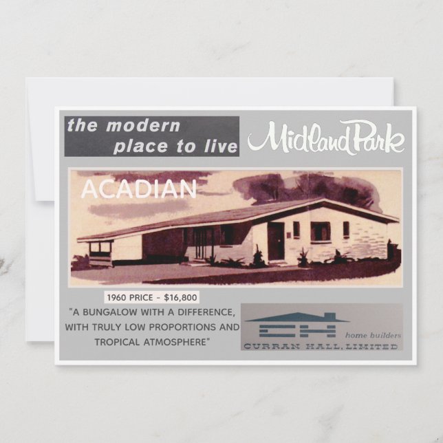 Sammelkarte für das Midland Park House Model Einladung (Vorderseite)