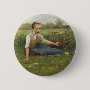 Sammeln-Blumen   1882 Button