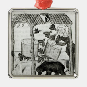 Sammeln des Honigs Silbernes Ornament