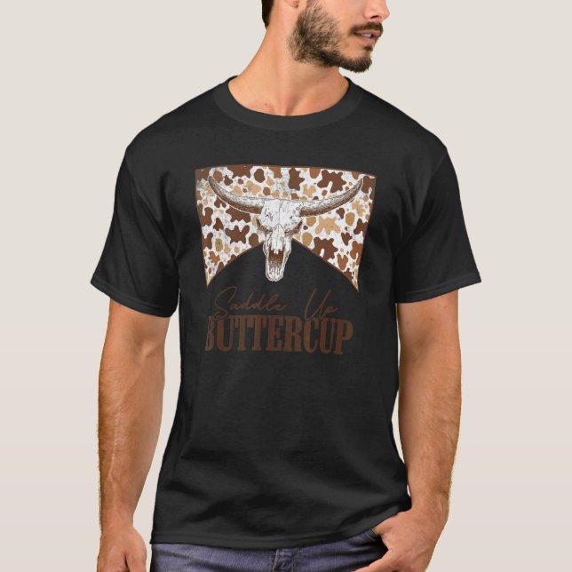 Sammeln Sie den Buttercup Leopard Bull Skull Weste T-Shirt (Vorderseite)