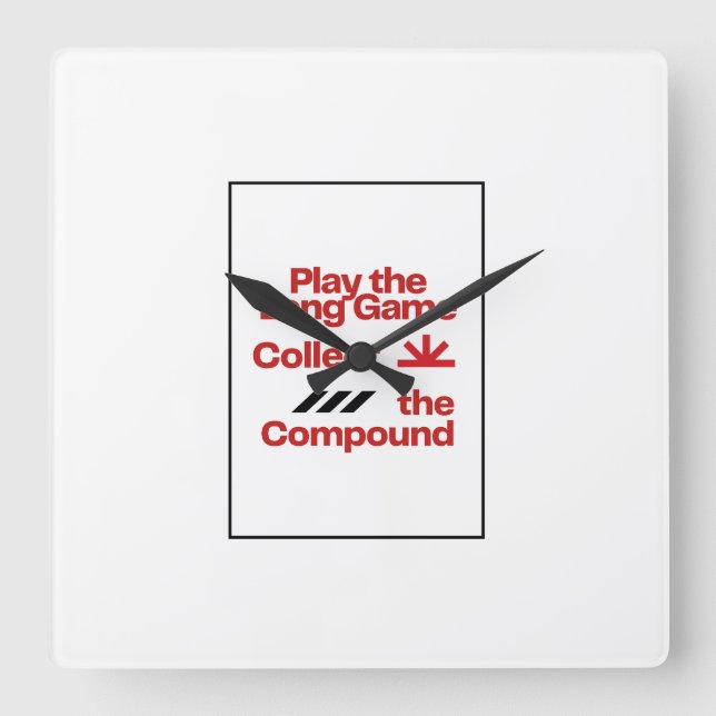 Sammeln Sie die Compound Square Wanduhr (Vorderseite)