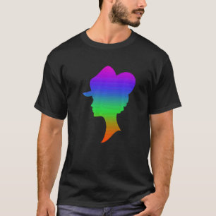 Sammeln von Hats-Schatten in Regenbogenfarbe T-Shirt