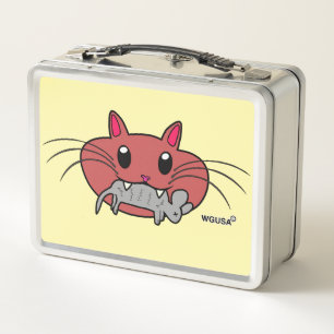 Sammeln von Katzen Metall Brotdose