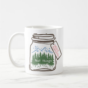 Sammeln von Momenten Cooler Camping-Quote Kaffeetasse