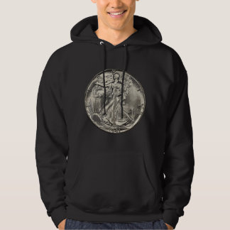 Sammeln von US-Walking-Liberty-Halb-Dollar-Münzen Hoodie
