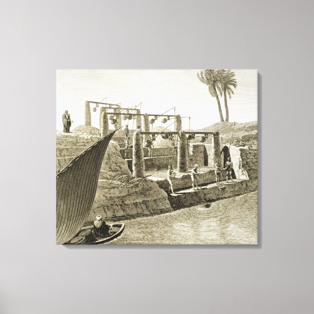 Sammeln von Wasser aus dem Nil, Platte 6 aus Volum Leinwanddruck (Vorderseite)