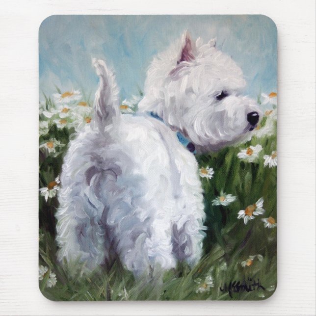 Sammelngänseblümchen - Westhochlandterrier Mousepad (Vorne)
