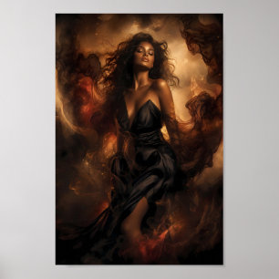 Sammetglut Mitternachts-Traumlandschaft-Kunstposte Poster