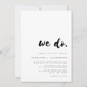 SAMMI Minimal "We Do" Einladung zur Hochzeit