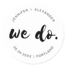 SAMMI Minimal 'We Do' Hochzeitskleber